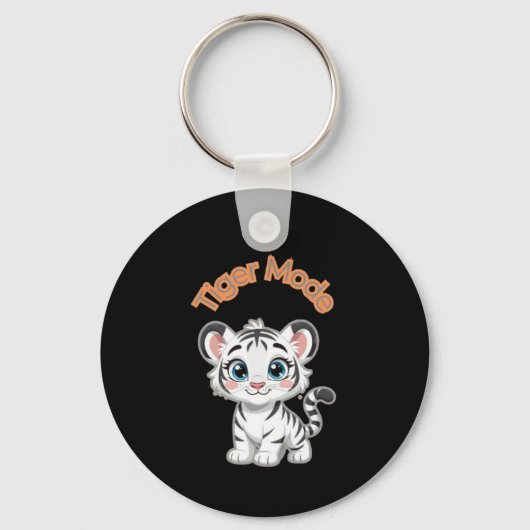 Realistic White Tiger – Photorealistic Wildlife Ar Sleutelhanger (Voorkant)