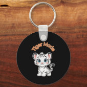 Realistic White Tiger – Photorealistic Wildlife Ar Sleutelhanger (Voorkant)