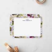 Realistic Wildflower Floral Print Frame  Notitiekaartje (Voorkant / Achterkant in situ)