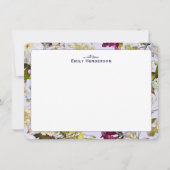 Realistic Wildflower Floral Print Frame  Notitiekaartje (Voorkant)