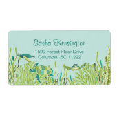 Realistic Zee Turtles retouradreslabel Etiket (Voorkant)