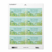 Realistic Zee Turtles retouradreslabel Etiket (Full Sheet)