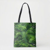 Realistisch & Abstract Green Moss natuurlijk ontwe Tote Bag (Voorkant)