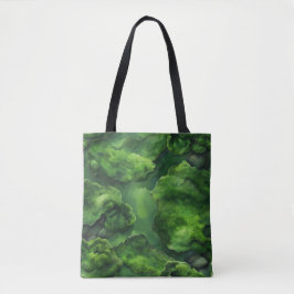 Realistisch & Abstract Green Moss natuurlijk ontwe Tote Bag