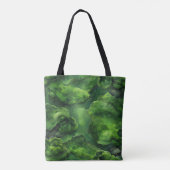 Realistisch & Abstract Green Moss natuurlijk ontwe Tote Bag (Achterkant)