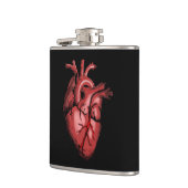 Realistisch Anatomisch Afbeelding van het hart Heupfles (Links)