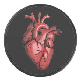 Realistisch Anatomisch Afbeelding van het hart Hockey Puck