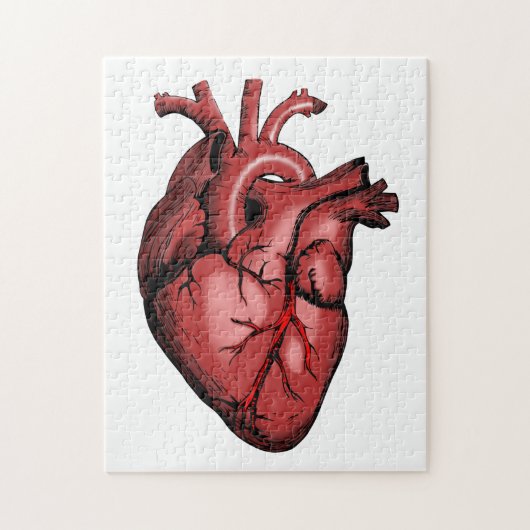 Realistisch Anatomisch Afbeelding van het hart Legpuzzel (Verticaal)
