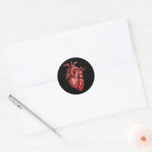 Realistisch Anatomisch Afbeelding van het hart Ronde Sticker (Envelop)