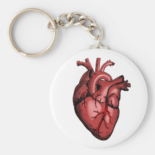 Realistisch Anatomisch Afbeelding van het hart Sleutelhanger (Voorkant)