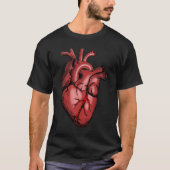 Realistisch Anatomisch Afbeelding van het hart T-shirt (Voorkant)
