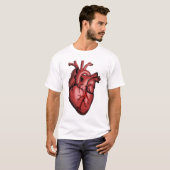 Realistisch Anatomisch Afbeelding van het hart T-shirt (Voorkant volledig)