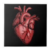 Realistisch Anatomisch Afbeelding van het hart Tegeltje (Voorkant)