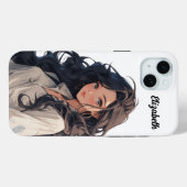 Realistisch anime meisje Case-Mate iPhone case (Achterkant (horizontaal))