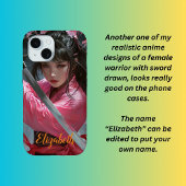 Realistisch anime vrouw krijger Case-Mate iPhone case