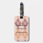 Realistisch Argyle Cloth Bagagelabel (Achterkant verticaal)