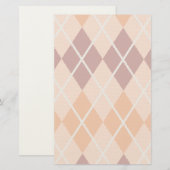 Realistisch Argyle Cloth Briefpapier (Voorkant / Achterkant)