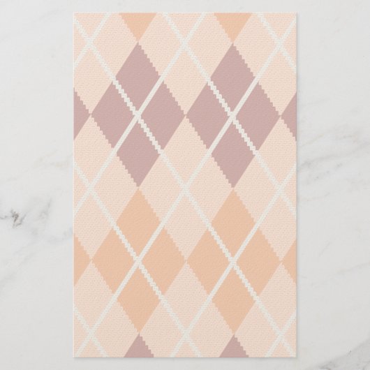 Realistisch Argyle Cloth Briefpapier (Voorkant)