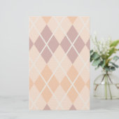 Realistisch Argyle Cloth Briefpapier (Staand voorkant)