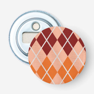 Realistisch Argyle Cloth Button Flesopener