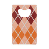 Realistisch Argyle Cloth Creditkaart Flessenopener (Achterkant)