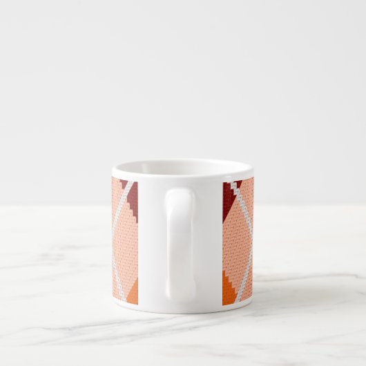 Realistisch Argyle Cloth Espresso Kop (Achterkant)