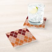 Realistisch Argyle Cloth Glazen Onderzetter (Schuin)