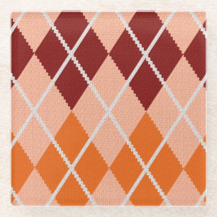 Realistisch Argyle Cloth Glazen Onderzetter