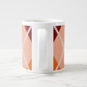 Realistisch Argyle Cloth Grote Koffiekop (Achterkant)