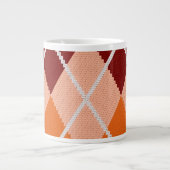 Realistisch Argyle Cloth Grote Koffiekop (Voorkant)