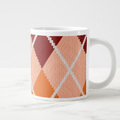 Realistisch Argyle Cloth Grote Koffiekop (Rechts)