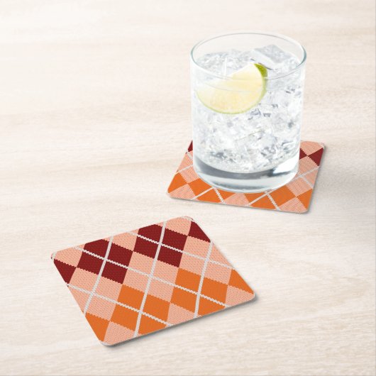 Realistisch Argyle Cloth Kartonnen Onderzetters (Insitu)