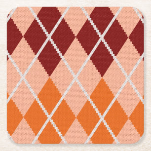Realistisch Argyle Cloth Kartonnen Onderzetters