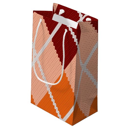 Realistisch Argyle Cloth Klein Cadeauzakje (Achterkant Gekanteld)