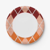 Realistisch Argyle Cloth Papieren Bordje (Voorkant)
