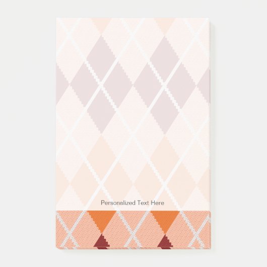 Realistisch Argyle Cloth Post-it® Notes (Voorkant)