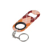 Realistisch Argyle Cloth Sleutelhanger Flessenopener (Achterkant Gekanteld)