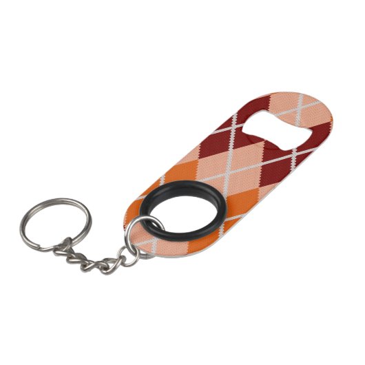 Realistisch Argyle Cloth Sleutelhanger Flessenopener (Voorkant Gekanteld)