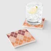 Realistisch Argyle Cloth Stenen Onderzetter (Zijkant)