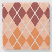 Realistisch Argyle Cloth Stenen Onderzetter (Voorkant)
