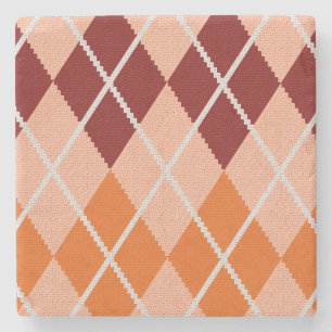 Realistisch Argyle Cloth Stenen Onderzetter