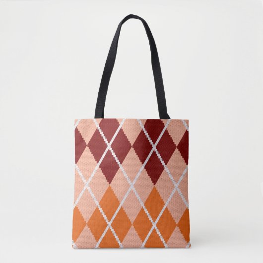 Realistisch Argyle Cloth Tote Bag (Voorkant)