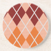 Realistisch Argyle Cloth Zandsteen Onderzetter (Voorkant)