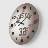 Realistisch Baseball voegt u eigen Naam en Aantal Grote Klok (Hoek)