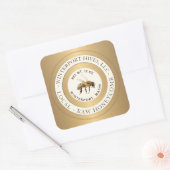 Realistisch Bee Gold Honingraat Imker Label (Envelop)
