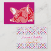 Realistisch beeld van Frenchie Bulldog Visitekaartje (Voorkant / Achterkant)