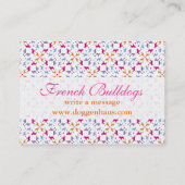 Realistisch beeld van Frenchie Bulldog Visitekaartje (Achterkant)
