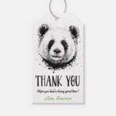 Realistisch Beer Panda Birthday Hartelijk dank Cadeaulabel (Voorkant)