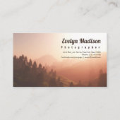 Realistisch berglandschap met zonsopgang visitekaartje (Achterkant)