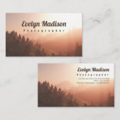 Realistisch berglandschap met zonsopgang visitekaartje (Voorkant / Achterkant)